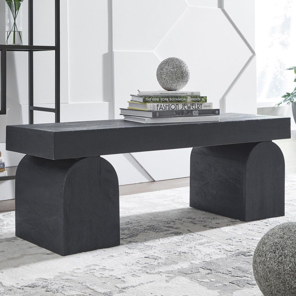 37B Holgrove Accent Bench in Black, , large