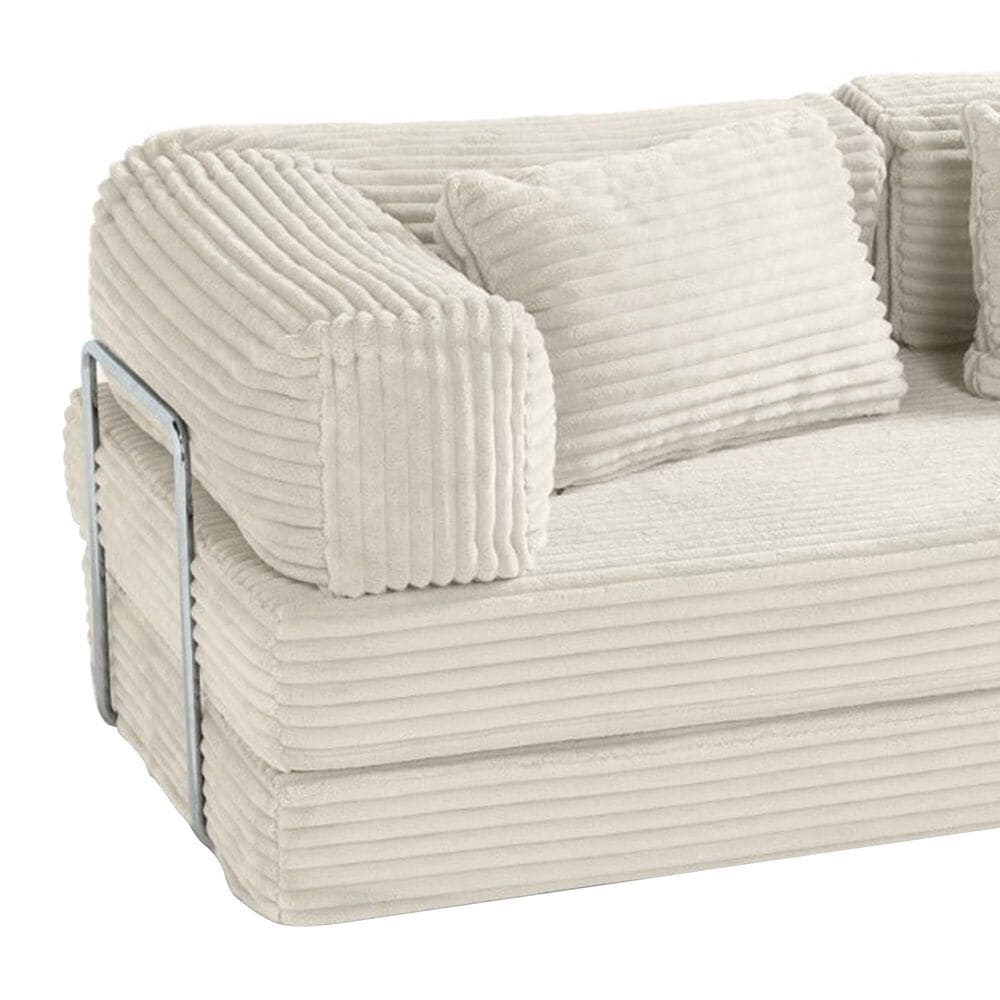 Jaxx Unsofa Stationary Loveseat in Ivory, , large