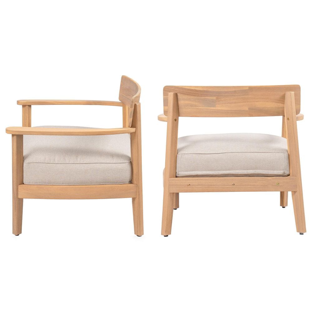 Hearth and Haven MallorcaOutdoor Club Chair in Beige (Set of 2), , large