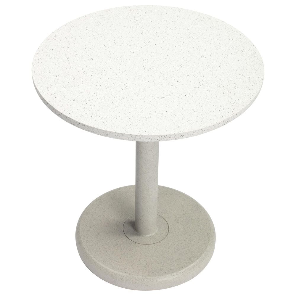 Zuo Modern Liora 28" Round Dining Table in White and Gray - Table Only, , large