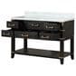 Lexora Home Norwalk 48" Single Bathroom Vanity in Black Oak with White Carrara Marble Top and Rectangle Sink, , large