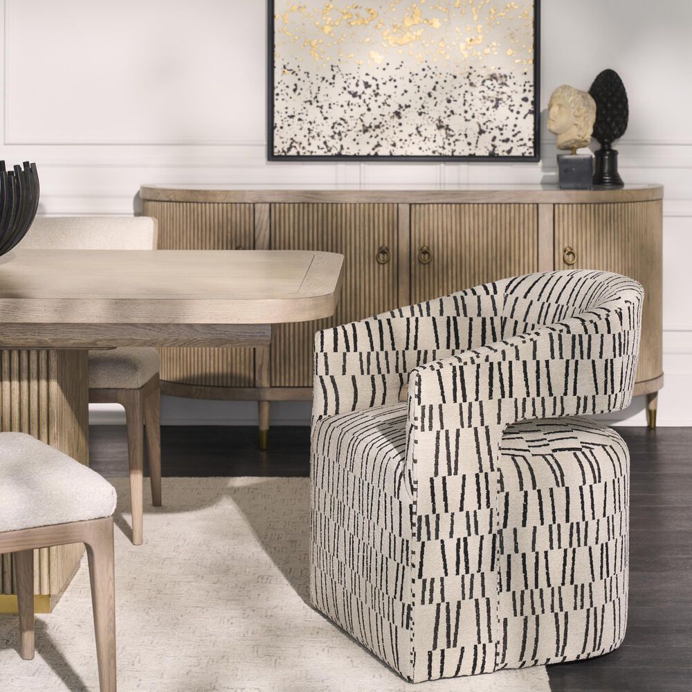 Fairfield Chair Everett Double Pedestal Dining Table in Biscotti and Brushed Brass- Table Only, , large