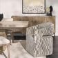 Fairfield Chair Everett Double Pedestal Dining Table in Biscotti and Brushed Brass- Table Only, , large