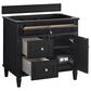 James Martin Vanities Lorelai 36" Single Vanity in Black Onyx with 3 cm Charcoal Soapstone Quartz Top, , large