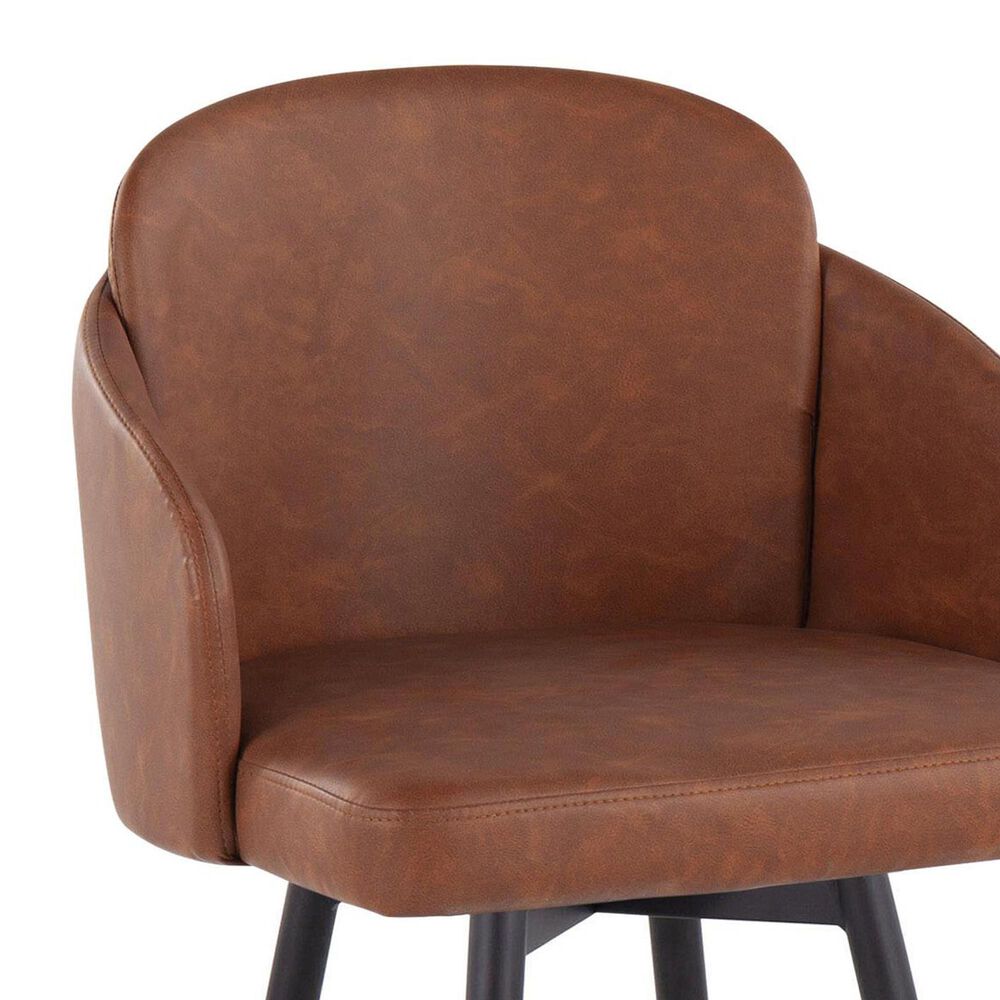 Lumisource Dahlia 26&quot; Swivel Counter Stool in Camel &#40;Set of 2&#41;, , large