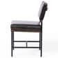 Four Hands Benton Dining Side Chair in Black Top Grain Leather and Burnt Oak, , large
