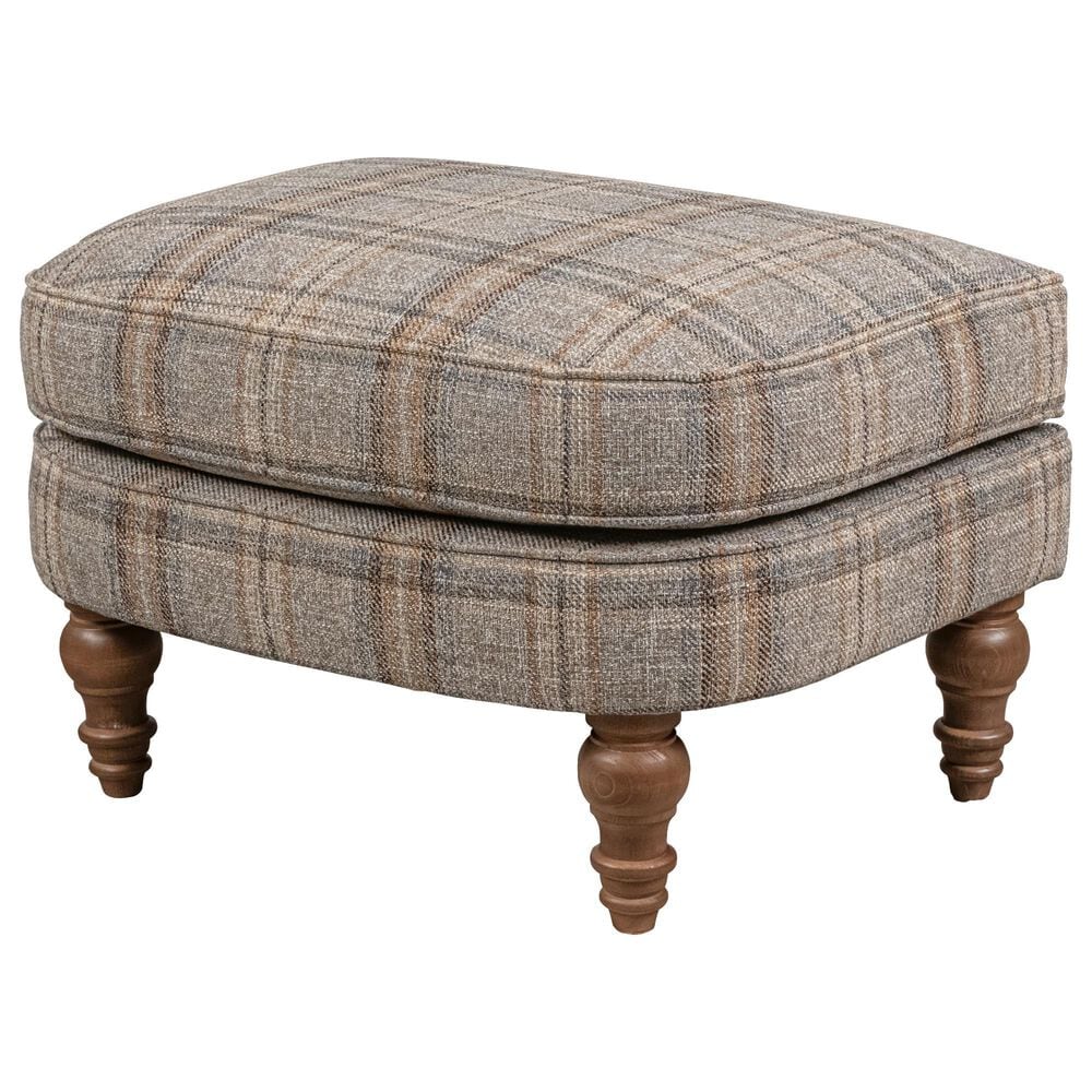 Smith Brothers Rectangular Ottoman in Blue, , large