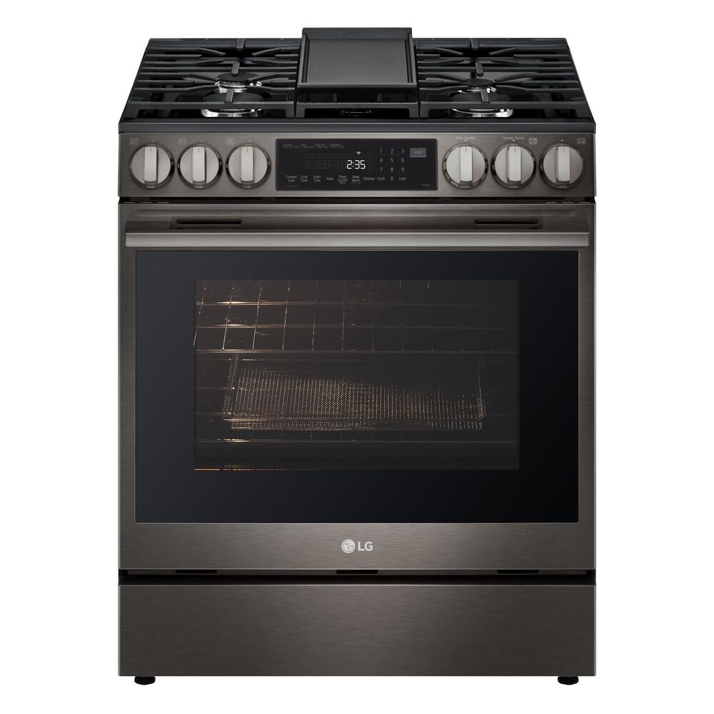 LG 6.3 Cu. Ft. Smart Gas Slide-In Range with ProBake Convection InstaView and Air Fry in Black Stainless Steel, , large