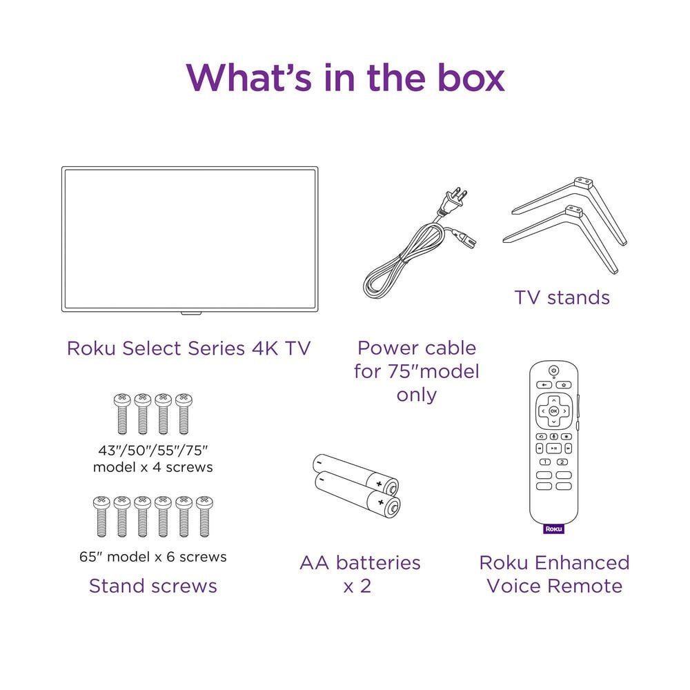 Roku 55&quot; Class Select Series 4K in Black - Smart TV, , large
