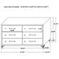Coaster Lucia 6-Drawer Dresser and Mirror in Black and Chrome, , large