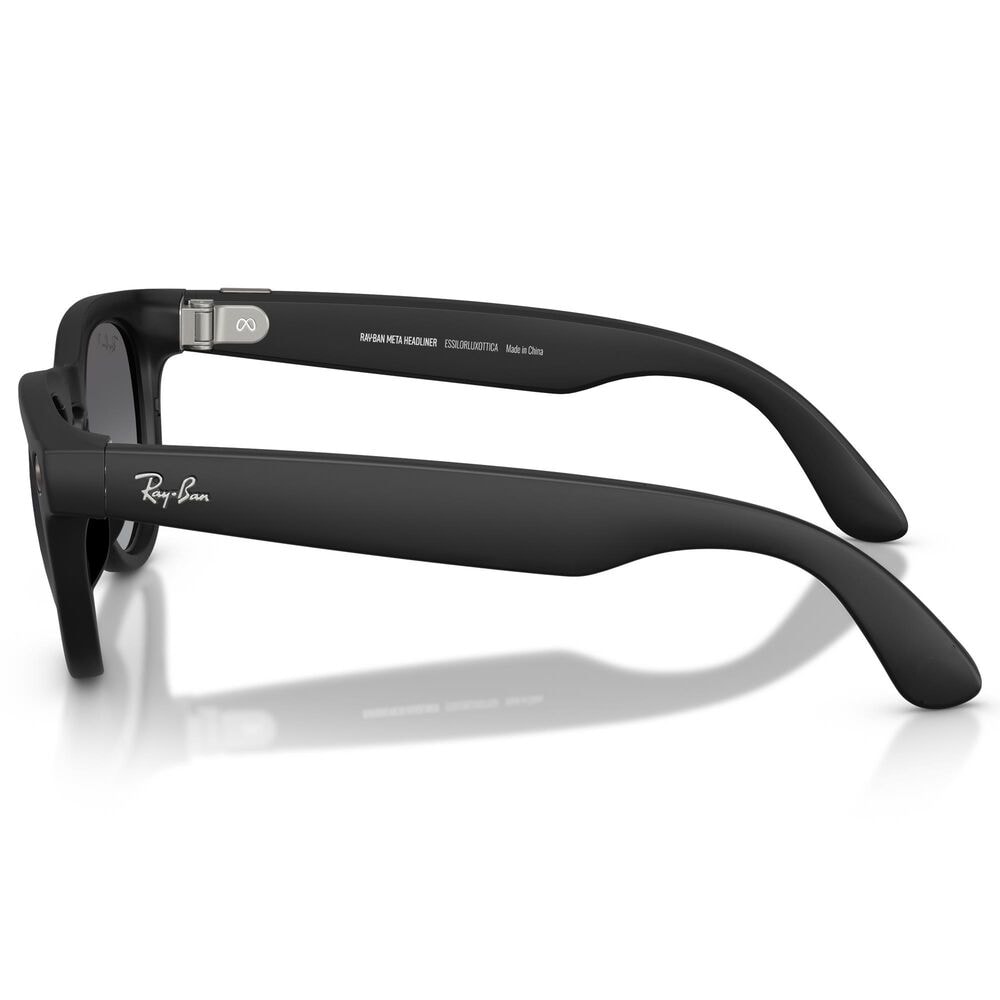 Rayban Glasses Headliner Gen 2 Sunglasses with Polarized Gradient Graphite Lenses in Matte Black, , large