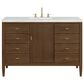 James Martin Vanities Myrrin 48" Vanity in Mid Century Walnut with 3 cm Ethereal Noctis Quartz Top, , large