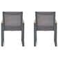 Hearth and Haven Glasgow Outdoor Dining Chair with Mesh Seat in Grey (Set of 2), , large