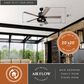 Vaxcel Elkhart 52" LED Ceiling Fan in Black, , large