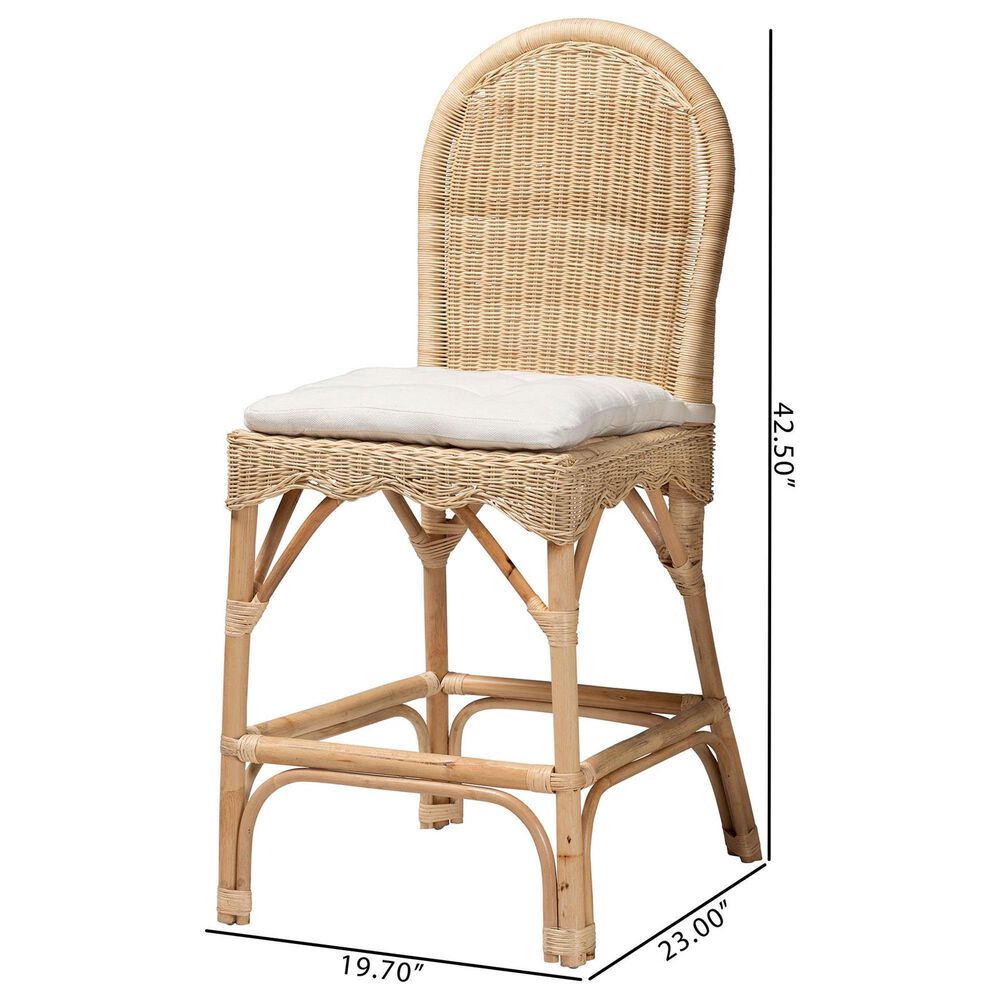 Baxton Studio Bilu Counter Stool Set in Light Honey (Set of 2), , large
