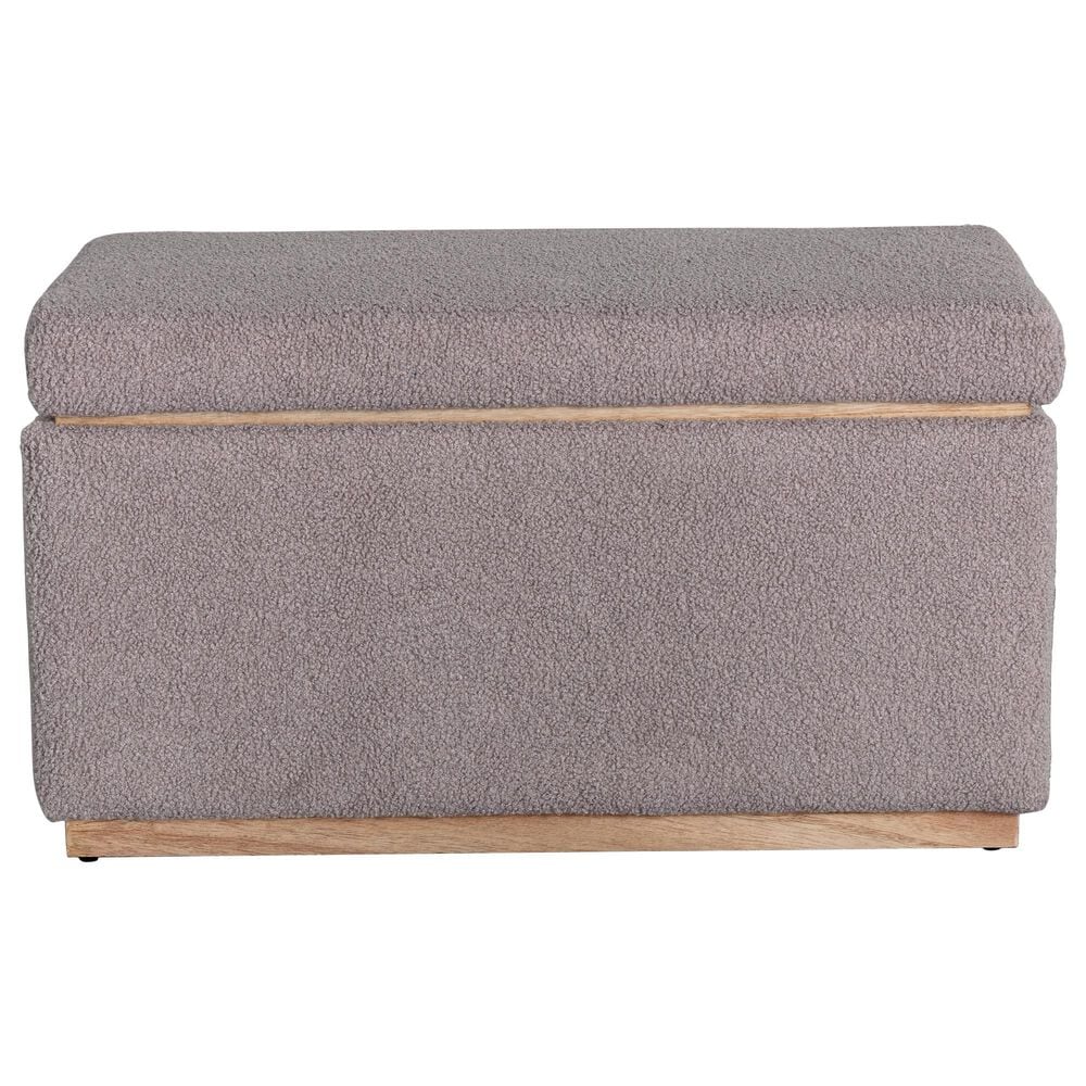 Linden Boulevard Blanche Rectangular Ottoman with Storage in Light Grey, , large