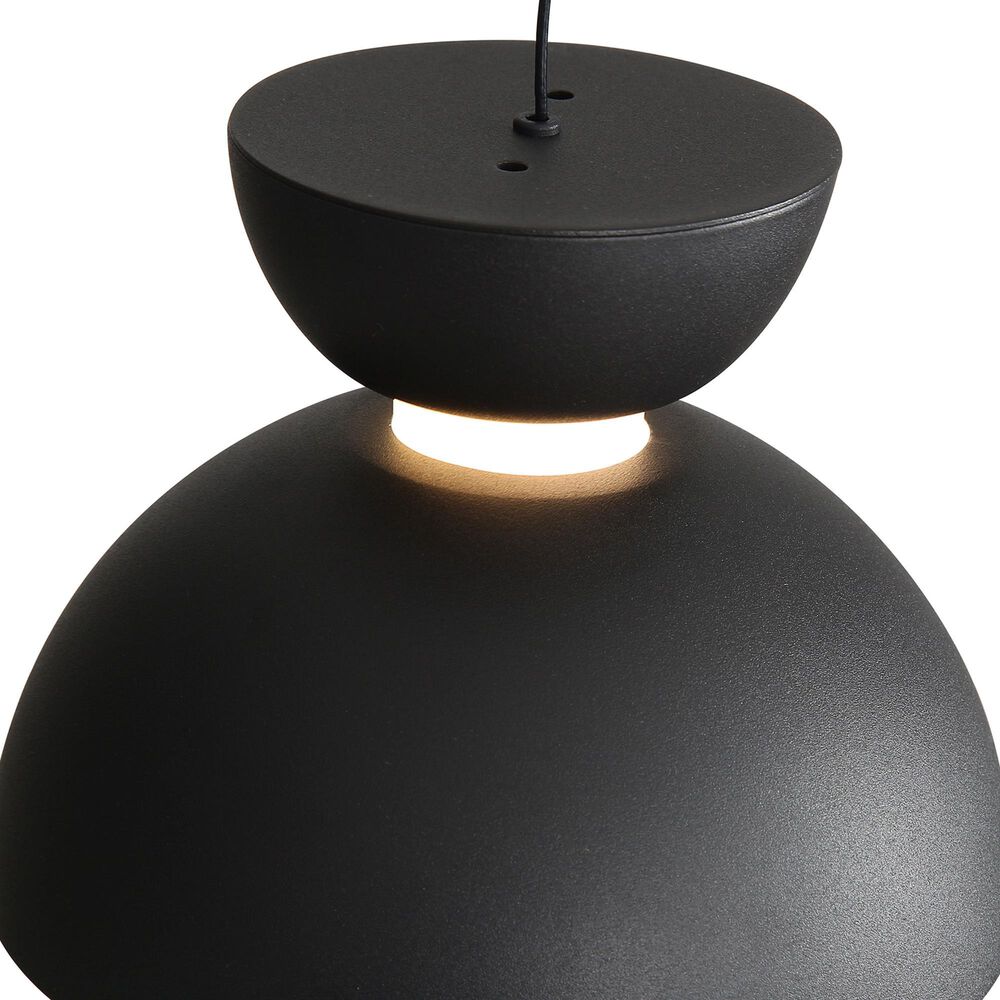 Golden Lighting Vintra LED 1-Light Pendant in Sand Black with Chrome, , large