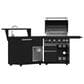 Forno All"Aperto 2-Piece Outdoor Kitchen Grill Set with Bar and Beverage Center in Black, , large