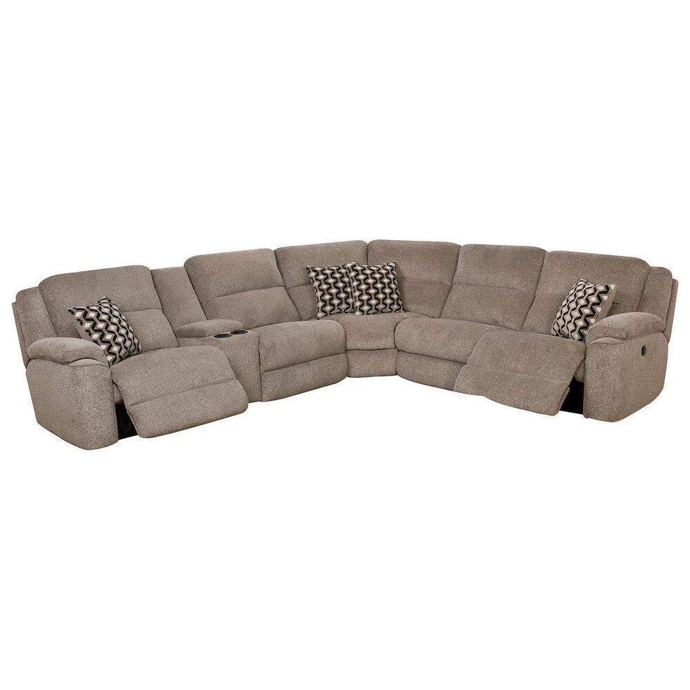 HomeStretch Catalina 3-Piece Left Facing Power Reclining Curved Sectional in Gray, , large