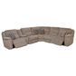 HomeStretch Catalina 3-Piece Left Facing Power Reclining Curved Sectional in Gray, , large
