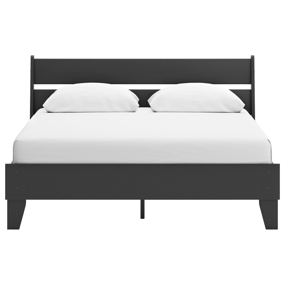 Ashley Socalle Queen Platform Bed in Matte Black, , large