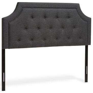 Baxton Studio Mars Full Panel Headboard in Dark Grey, , large