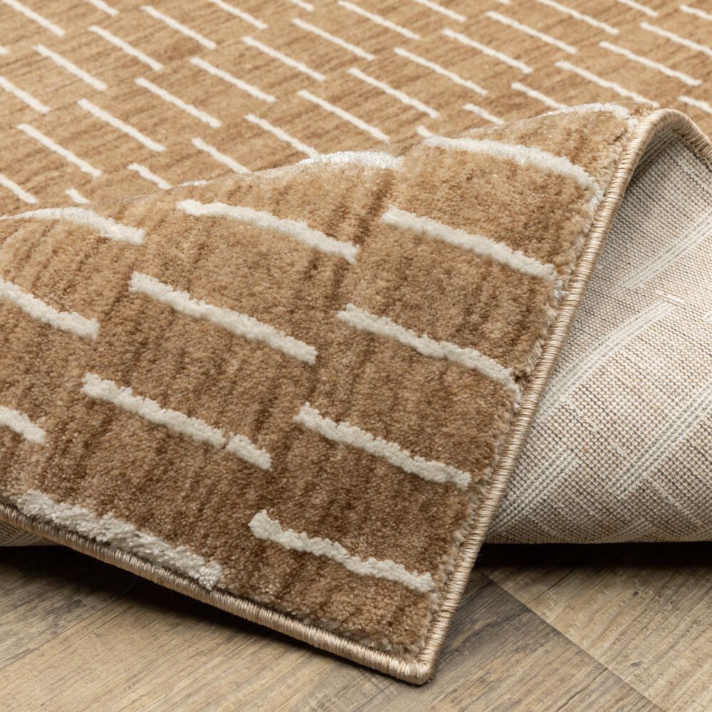 Oriental Weavers Oliver Rust and Beige 9'10" x 12'10" Area Rug, , large
