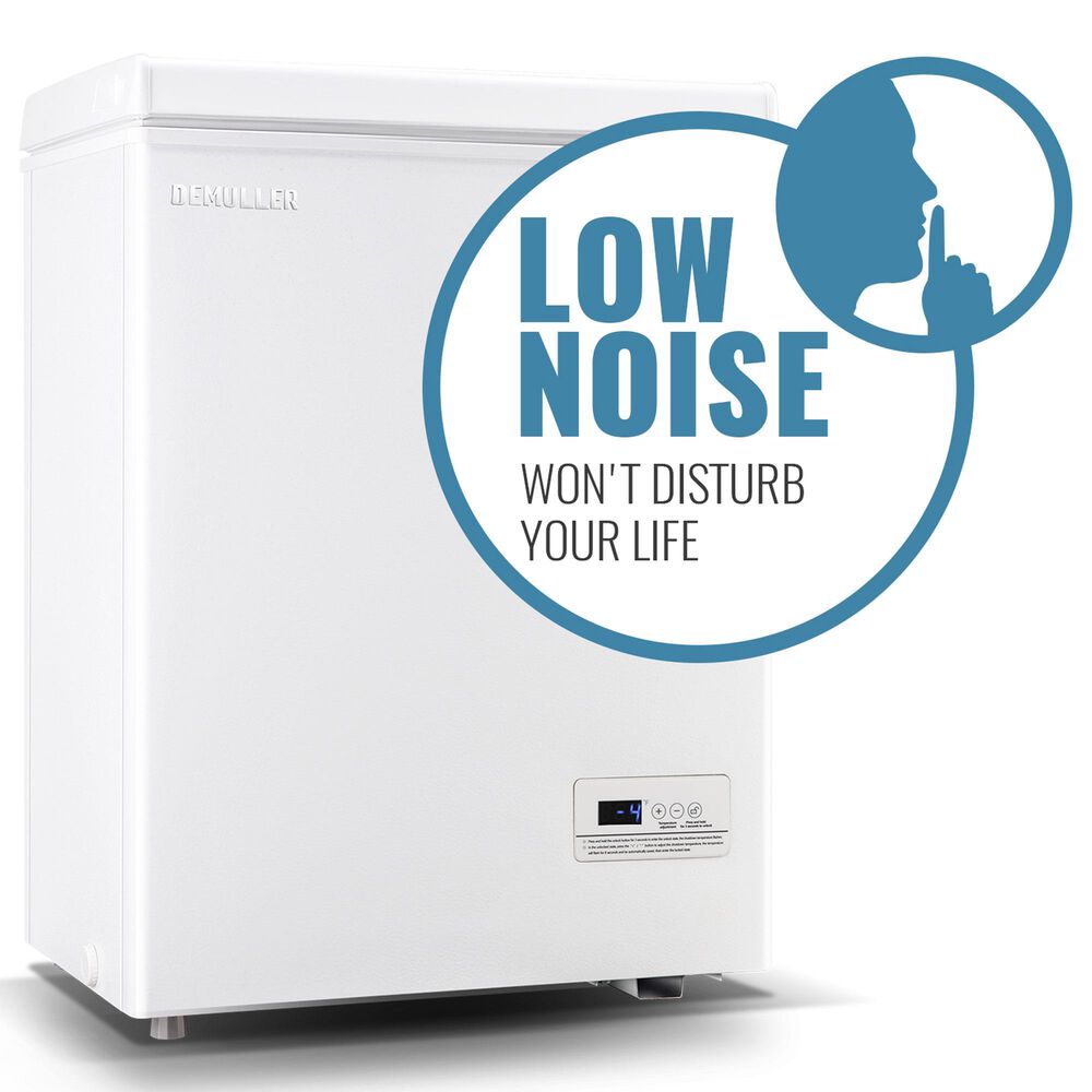 HOMLUX 3.5 Cu. Ft. Deep Chest Freezer with Removable Basket in White, , large