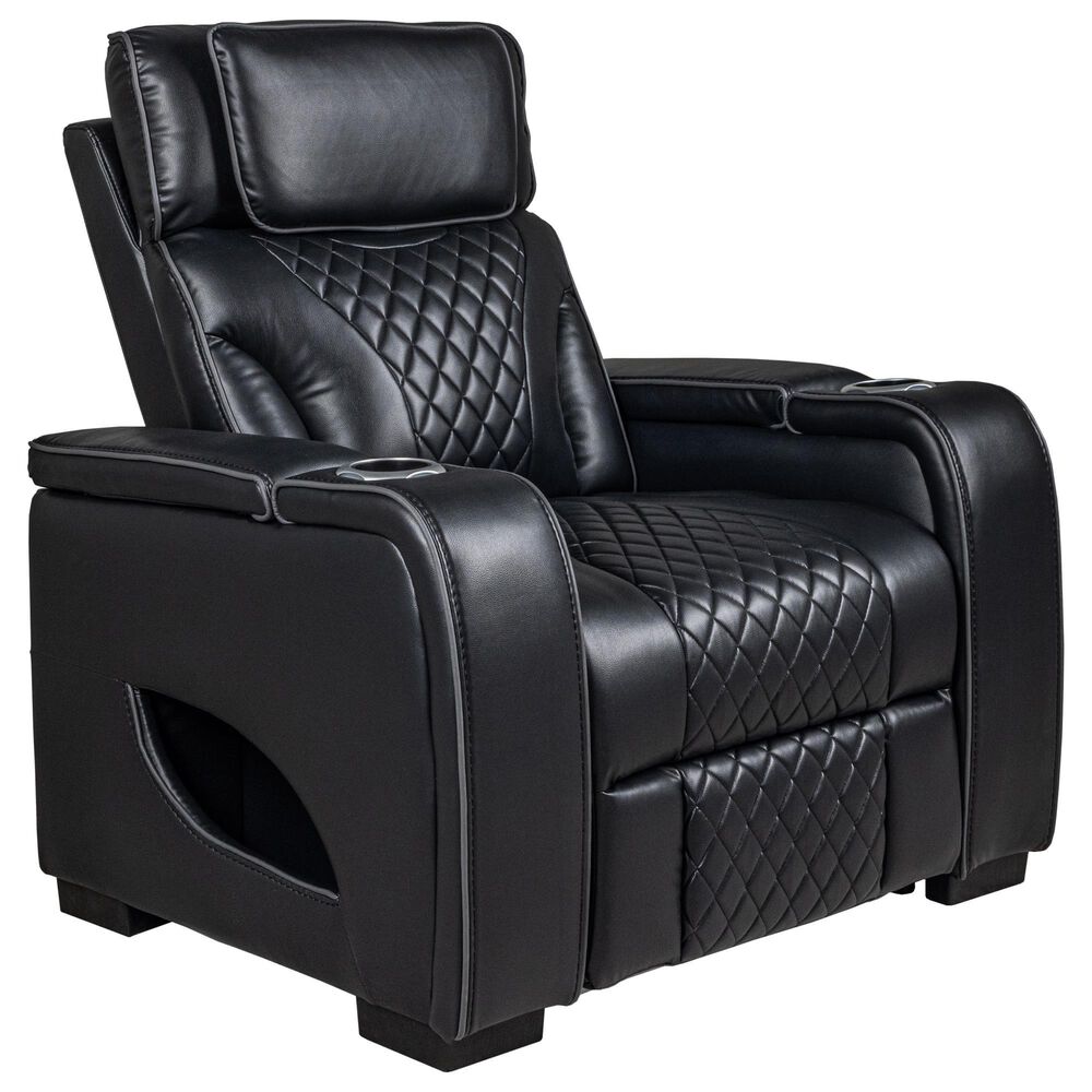Everly Living Rock Star Recliner in Black, , large