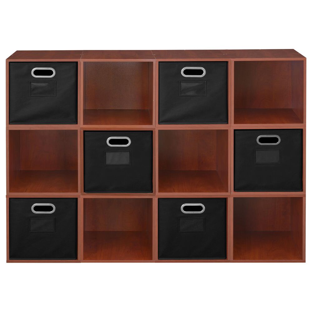 Regency Global Sourcing Niche Cubo 18-Piece Storage Cube Set in Cherry and Black, , large