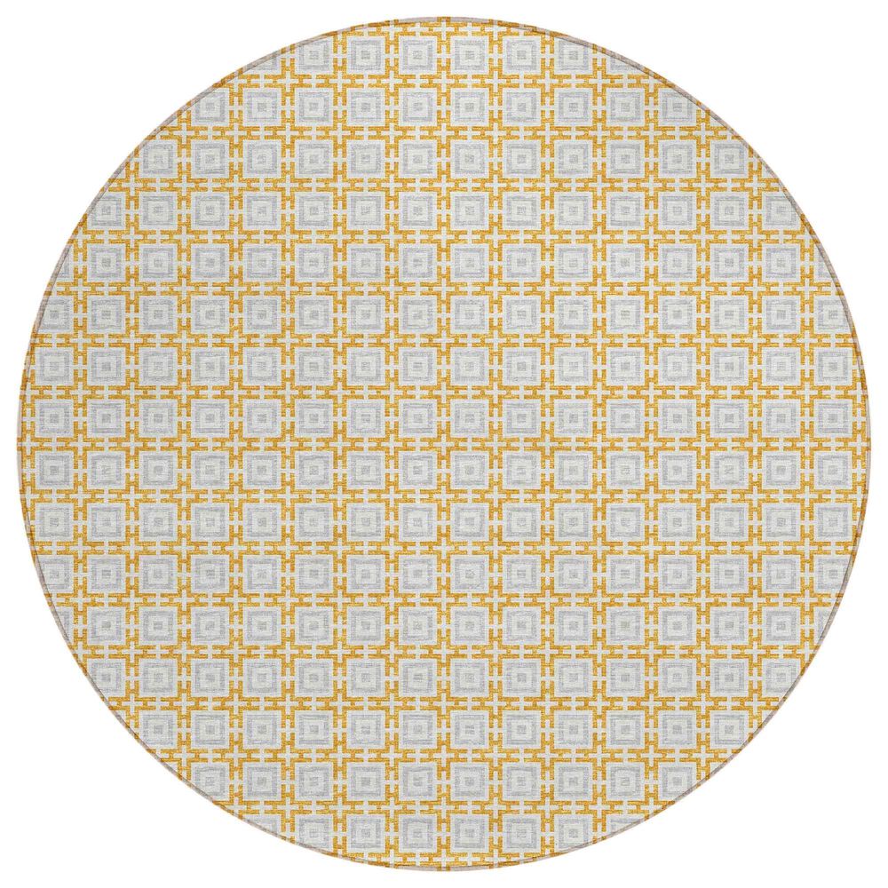 Dalyn Rug Company Marlo 10" Round Gold Indoor/Outdoor Area Rug, , large
