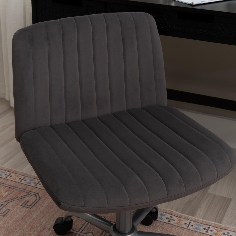 Linon Home Decor Stratton Office Chair in Grey, , large