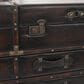Maple and Jade Vintage 2-Drawer Coffee Table with Buckle Hinged Top in Hickory Brown, , large