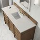 James Martin Brittany 60" Single Bathroom Vanity in Pecan with 3 cm Siberian Silestone Top, Rectangular Sink and FreePower Wireless Charger, , large