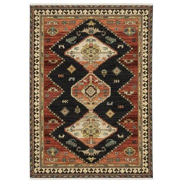 Oriental Weavers Lilihan Tribal Medallion 3"3" x 5" Navy Area Rug, , large