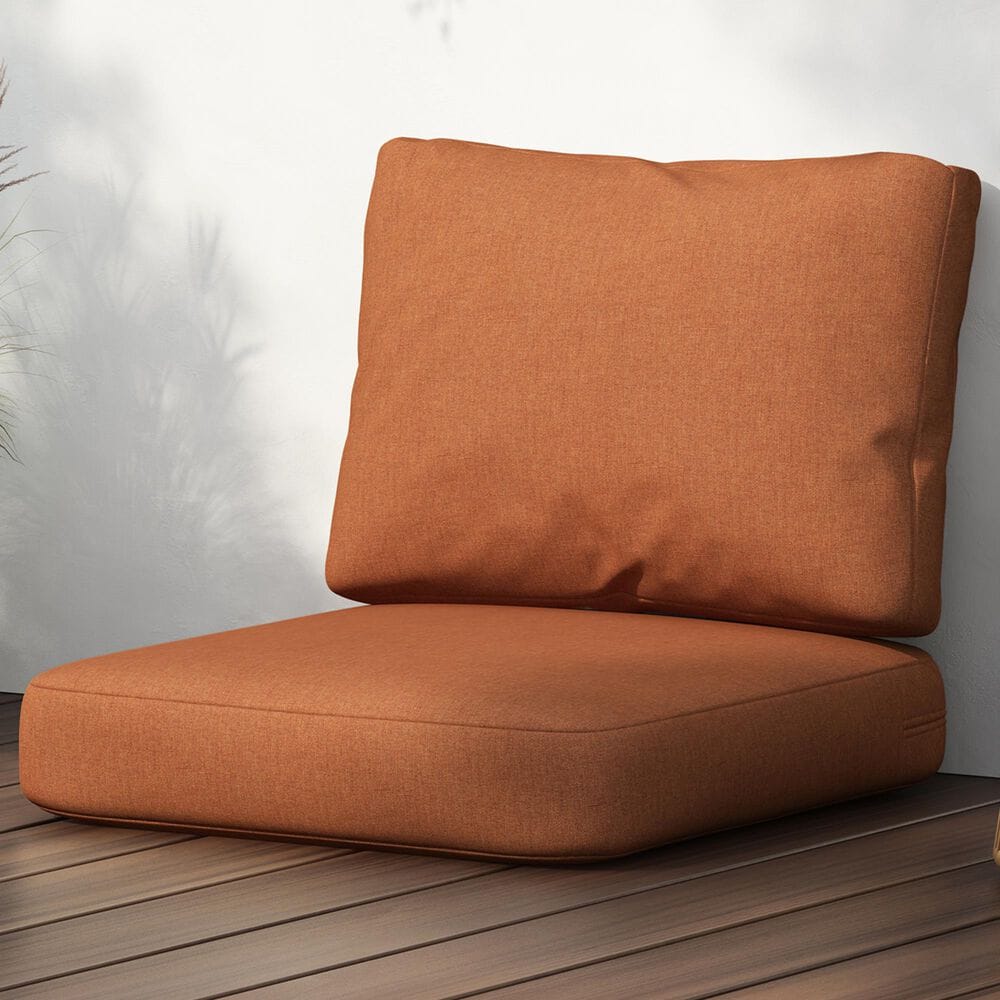 Hearth and Haven Noah2-Piece Outdoor Club Chair Cushion Set in Orange, , large