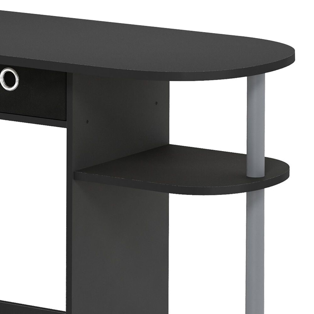 HOMLUX 32" Computer Desk with Two Drawers in Black and Grey, , large