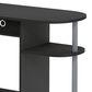 HOMLUX 32" Computer Desk with Two Drawers in Black and Grey, , large