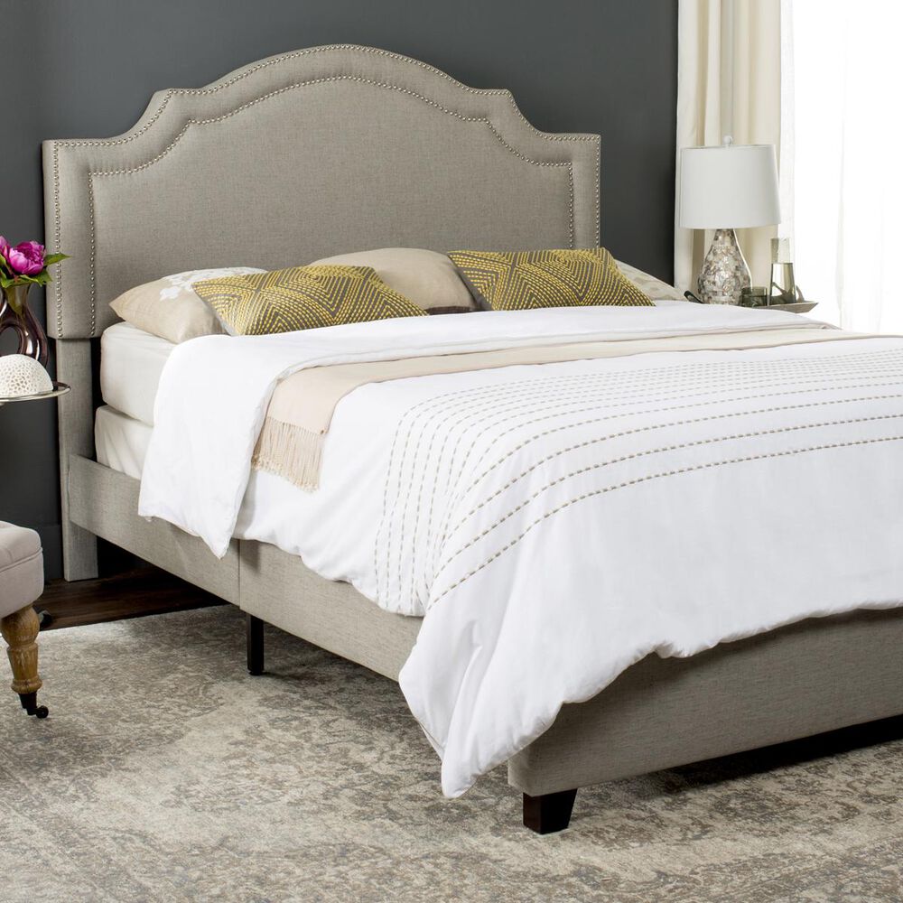 Safavieh Theron Queen Bed in Light Grey, , large