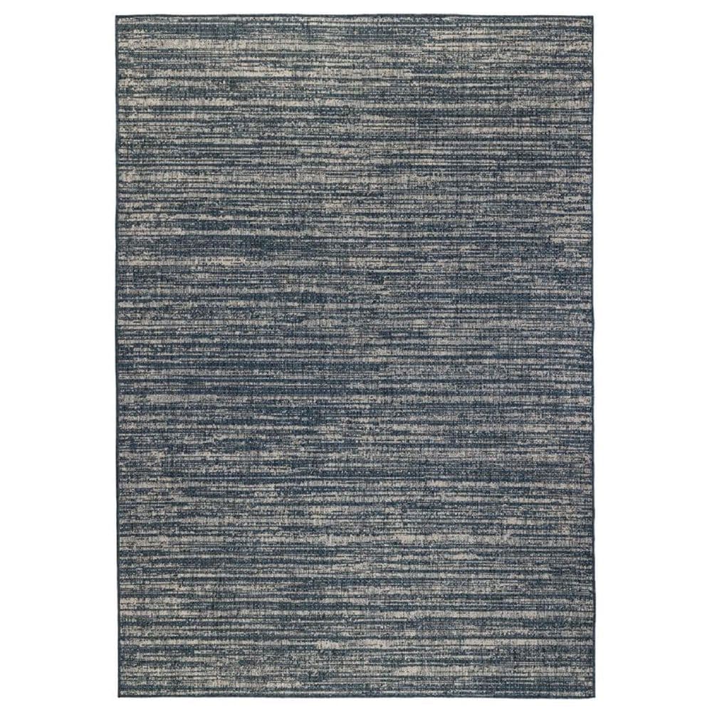Amer Rugs Maryland Striped 4" x 6" Blue Area Rug, , large