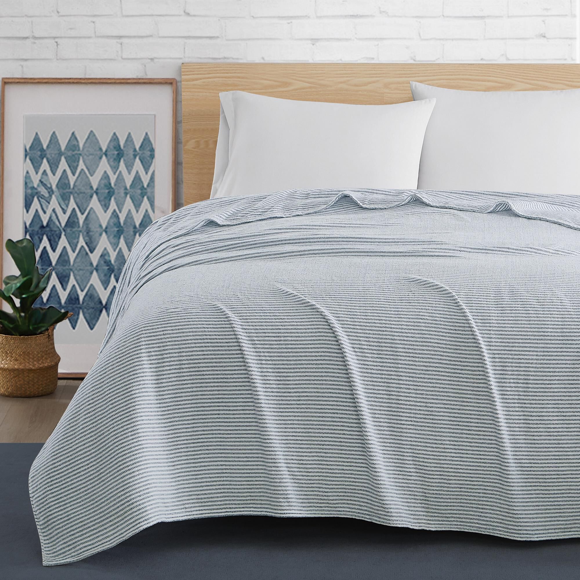Striped sales king blanket