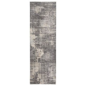 Nourison Rush CK953 2"3" x 7"3" Grey and Beige Runner, , large