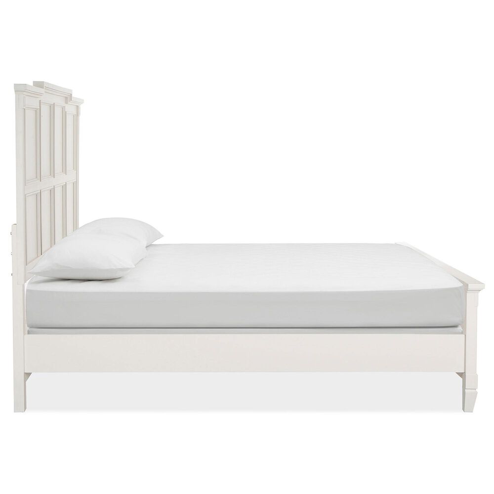 Nicolette Home Willowbrook King Panel Bed with Dresser and Nightstand in Egg Shell White, , large