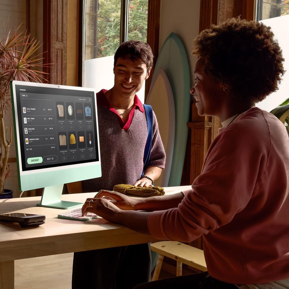 Apple 24-Inch iMac All-in-One Desktop - Apple M4 chip - 10-core CPU - 24GB RAM - 10-core GPU - 512GB SSD in Green with 3-Year AppleCare+, , large