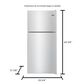 Maytag 18 Cu. Ft. 30-In Wide Top Freezer Refrigerator With PowerCold Feature in Stainless Steel, , large