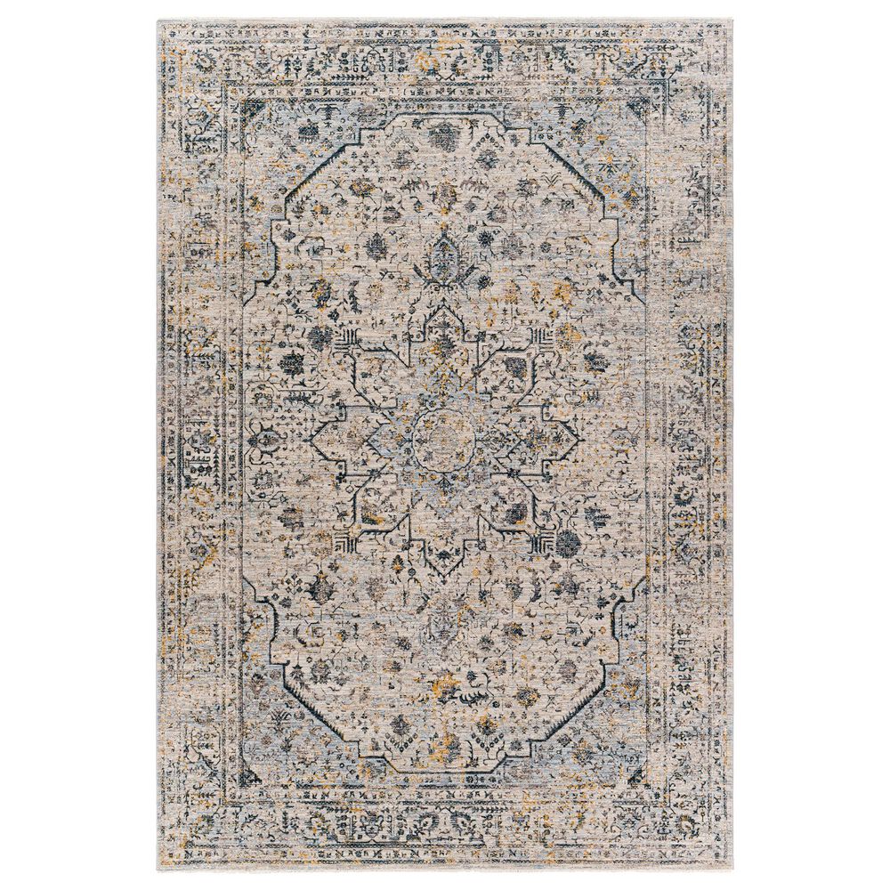 Surya Laila LAA-2311 10" x 14" Teal, Sage, Saffron, Gray and Cream Area Rug, , large