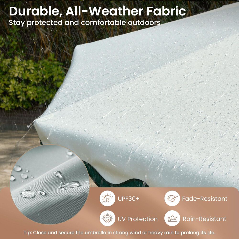 HOMLUX 10' Patio Umbrella in Green, , large