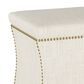 Skyline Furniture Turner Storage Ottoman in Linen Talc, , large