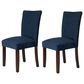 Kinfine Parsons Dining Chair with Dark Navy Cushion in Dark Walnut (Set of 2), , large