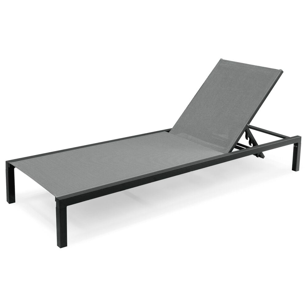 Hearth and Haven Navan Outdoor Foldable and Stackable Chaise Lounge in Dark Grey, , large